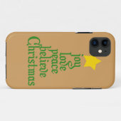 Joy, Love, Peace, Believe, Kerstmis Case-Mate iPhone Case (Achterkant (horizontaal))