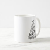 Joy Love Peace Believe Kerstmis Mok (Voorkant rechts)