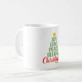 Joy Love Peace Believe Mok - Inspirerend Mok (Voorkant links)