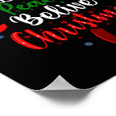Joy Love Peace Belive Kerstmis Poster (Hoek)
