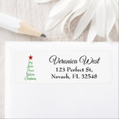 Joy Love Peace Geloof Kerstboom Met Rood Etiket (Insitu)