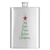 Joy Love Peace Geloof Kerstboom Met Rood Flacon (Voorkant)