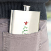 Joy Love Peace Geloof Kerstboom Met Rood Flacon (Voorbeeld)