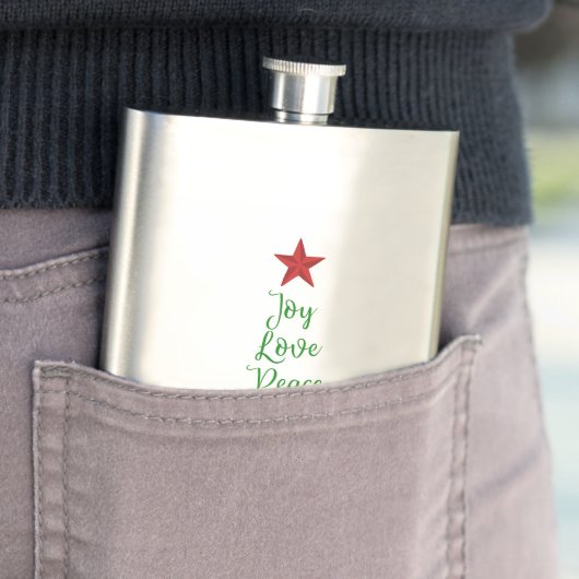 Joy Love Peace Geloof Kerstboom Met Rood Flacon (Voorbeeld)