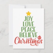 Joy, Love, Peace, Geloof, kerstboomkoffie