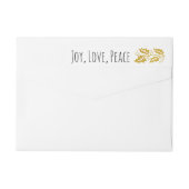Joy, Love, Peace gold glitter holly berry trendy (Achterkant)