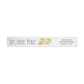 Joy, Love, Peace gold glitter holly berry trendy (Individueel)
