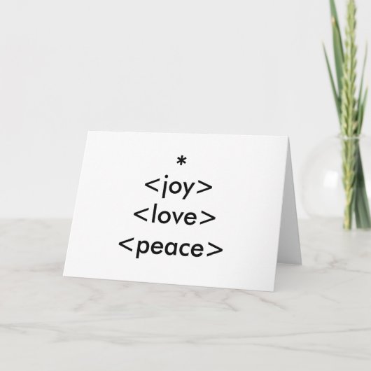 Joy - Love - Peace Holiday Card Feestdagen Kaart (Voorkant)