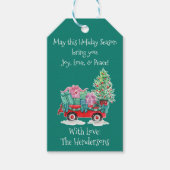 Joy, Love & Peace Kerstkwagon, Gifts, Tree Cadeaulabel (Voorkant)
