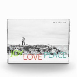 Joy Love Peace Minimalist Holiday Photo Block Fotoblokken