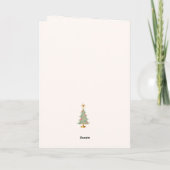 Joy Love Peace Mint Retro Kerstboom Pastel Kaart (Achterkant)