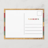 Joy Love Peace Rustic Fotokerstboom Feestdagenkaart (Achterkant)