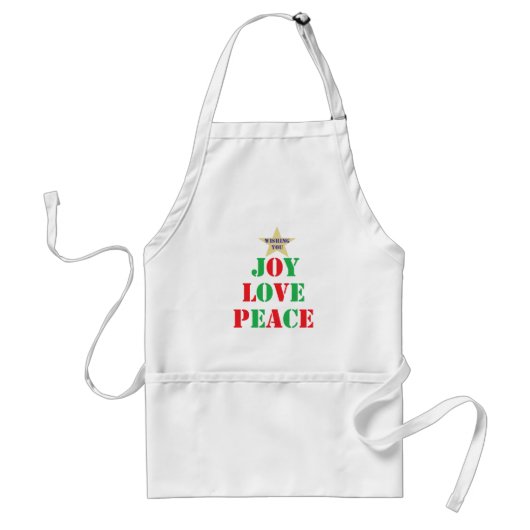 Joy, Love, Peace Standaard Schort (Voorkant)