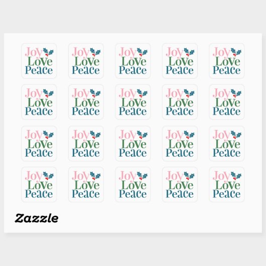 Joy Love Peace Sticker (Vel)