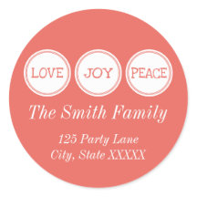 Joy Love Peace | Sticker Rondadres