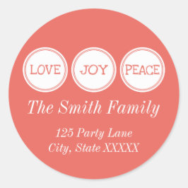 Joy Love Peace | Sticker Rondadres