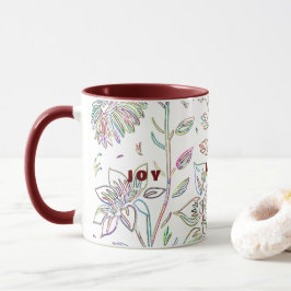 Joy Love Peace Two-Toned Maroon Mok
