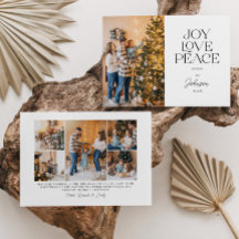 Joy Love Peace Typography Landscape Christmas