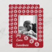 Joy Love & Sweetness Christmas Kaart (Voorkant / Achterkant)