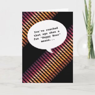 Joy lover happy hour krijgen oude grappige verjaar kaart