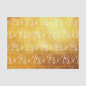 Joy - Luxurious Christmas Gold Faux Foil Tissuepapier (Voorkant)