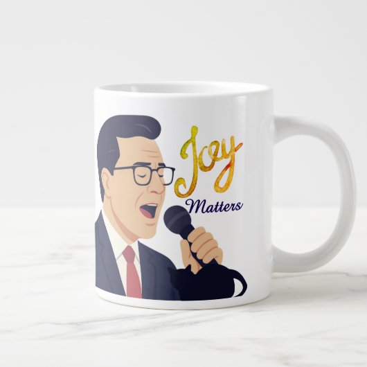 Joy Matters Stephen Colbert Zingt Meme Met Benny Grote Koffiekop (Rechts)