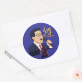 Joy Matters Stephen Colbert Zingt Met Benny Meme Ronde Sticker (Envelop)
