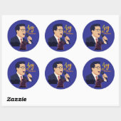 Joy Matters Stephen Colbert Zingt Met Benny Meme Ronde Sticker (Vel)