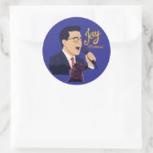 Joy Matters Stephen Colbert Zingt Met Benny Meme Ronde Sticker (Tas)