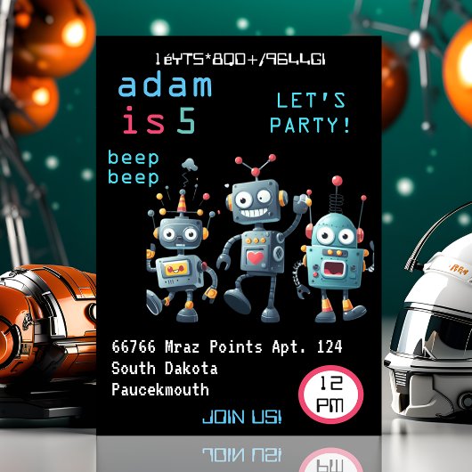 Joy Meisje Cool Team Grappige Gekke Robot 2e Verja Kaart