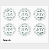 JOY Merry kerstbericht cadeaulabel Ronde Sticker (Vel)