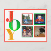 JOY Merry kerstHappy Nieuwjaarsfoto Briefkaart (Voorkant)