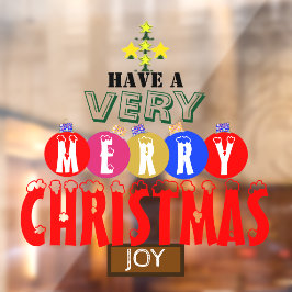 Joy Merry kerstversients Tree Raamsticker