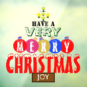 Joy Merry kerstversients Tree Raamsticker (Vel 3)