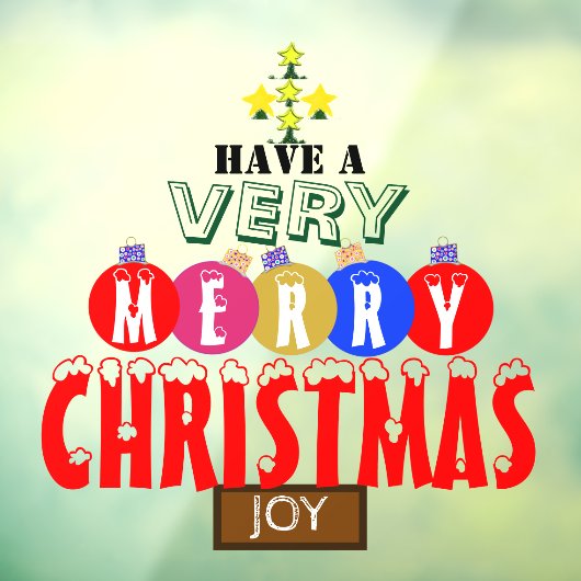 Joy Merry kerstversients Tree Raamsticker (Vel 3)