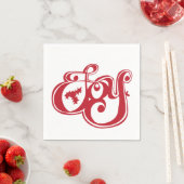 Joy met Holly Kerstfeestay Napkin Servet (Insitu)