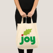 Joy met Holly Leaf en Berry Organic Grocery Tas (Voorkant (product))