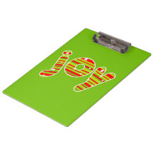 JOY met Kerstmis, rode en groene strepen