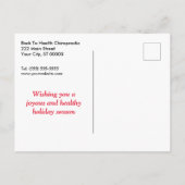 JOY met Polka Dots Chiropractic Kerstmis Feestdagenkaart (Achterkant)