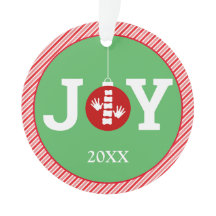 JOY met Stripe Background Chiropractic Kerstmis