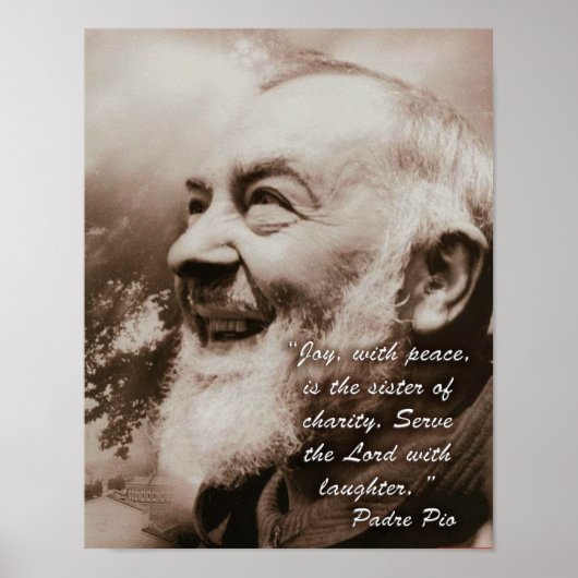 Joy met vrede, Padre Pio Poster (Voorkant)