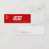 Joy Mini Visitekaartje (Voorkant / Achterkant)