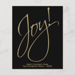 Joy! Minimale Gold- en zwarte BUDGET-vakantiekaart