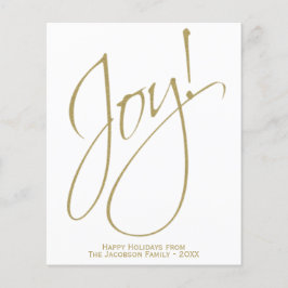Joy! Minimale Gold & White BUDGET-feestkaart