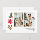 Joy Minimalist 3 Photo Collage Holiday Briefkaart (Voorkant / Achterkant)