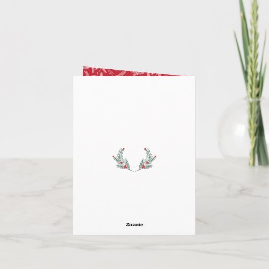 Joy minimalist | Drie-kerstfotocollage Feestdagen Kaart (Achterkant)