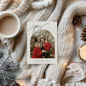 Joy Minimalist Familie Kerstkaart 2024