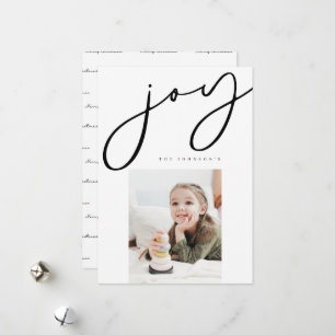 Joy Minimalist Family 1 Fotokerstkaart Feestdagenkaart