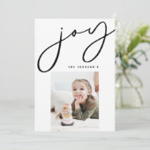 Joy Minimalist Family-fotokerstkaart Feestdagenkaart (Staand voorkant)