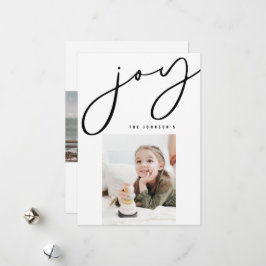 Joy Minimalist Family-fotokerstkaart Feestdagenkaart